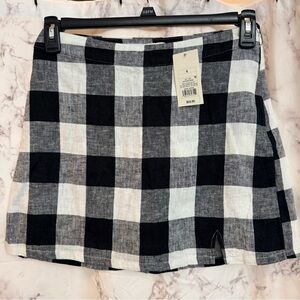 Black and White Buffalo Check Skort